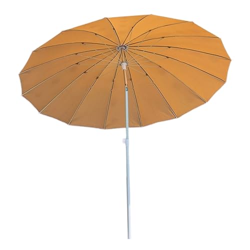 Parasol de Jardin Shanghai Ø 200 cm, parasol d'extérieur Inclinable et Réglable en Hauteur, avec Mât en Aluminium, 16 Baleines, pour Piscine, Jardin, Plage...