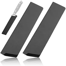 2Pcs Knife Edge Guards, 6-8 inch Chefs Knife Sheath, ABS Universal Knife Cover Knife Blade Protectors, Gentle Non-Scratch Felt Lining Kitchen Knives Sheath, Black