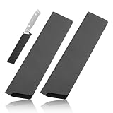2Pcs Knife Edge Guards, 6-8 inch Chef's Knife Sheath, ABS Universal Knife Cover Knife Blade Protectors, Gentle Non-Scratch Felt Lining Kitchen Knives Sheath, Black