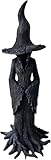 tblmpne statua della strega di halloween, statua di strega in resina, scultura fantasma senza volto, scultura ornamentale per halloween, decorazione per casa infestata (strega, 30 cm)