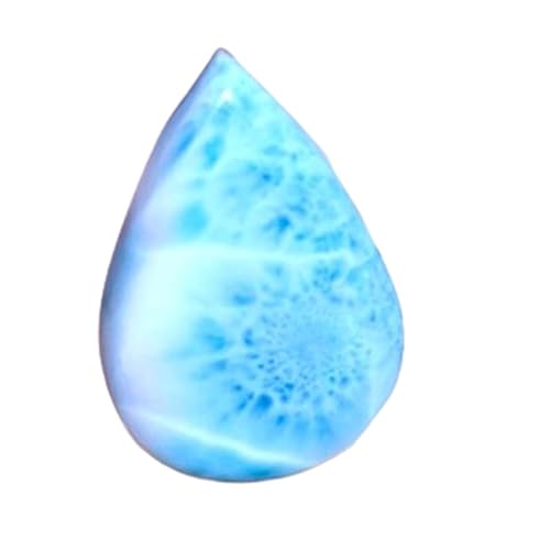 Larimar naturel cabochon poire 29x19x6mm pour bague pendentif collier