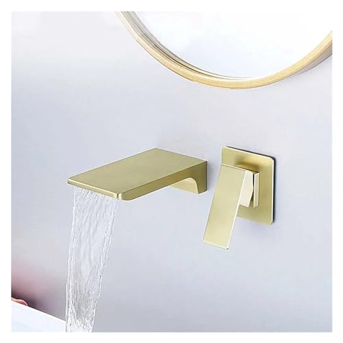 Grifo de lavabo cascada de pared para ganar espacio en encimeras estrechas 3