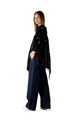Image of Women's Shawl Wrap Poncho Ruana Cape Cardigan Sweater Open Front for Fall Winter Spring
