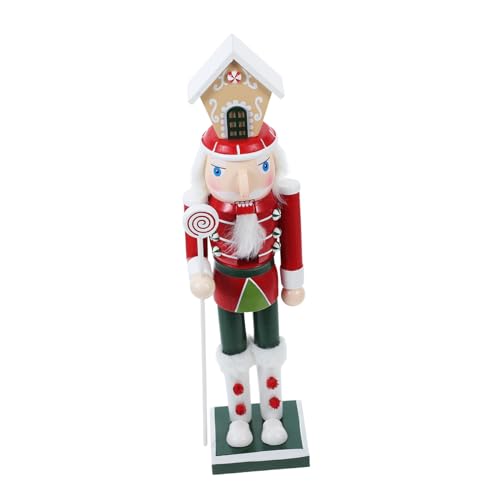 Ciieeo Nutcracker Puppet Nutcracker Figures Halloween Nutcracker King Nutcracker Wood Red
