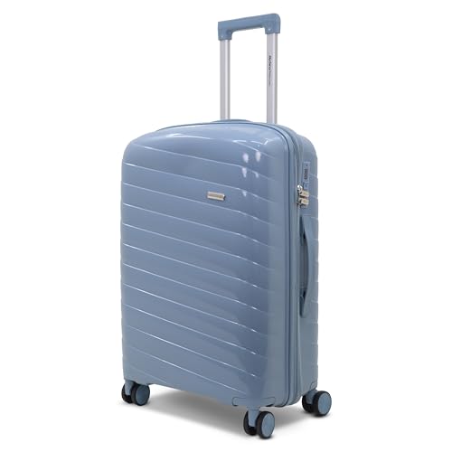 Image of Sarjah Polypropylene Suitcase Trolley Bag | 360 Disc Spinner Wheels | TSA-Type Lock, 360 Dual Spinner Wheels, Aviation-Grade Telescopic Handle, Matte-Gloss Finish