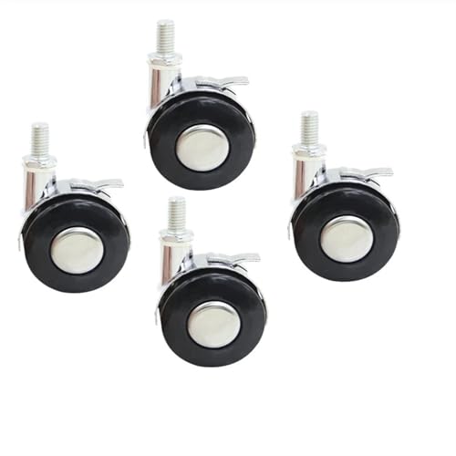 Roulette M8 pivotante lot de 4 galets universels 1,5 pouce muets