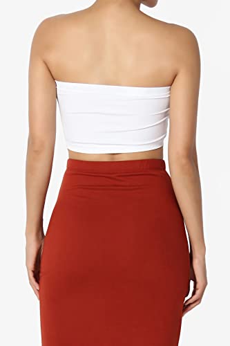 Themogan Women's Seamless Bandeau Bra Tube Top Strapless Nylon/Span Stretch Bralette Neon Green One Size #TOP2