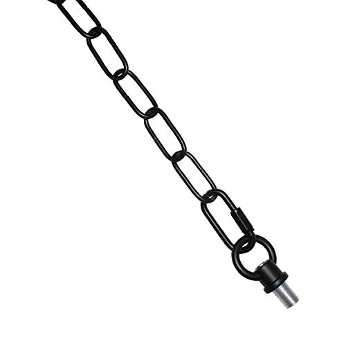 Image of 5.6 Feet Heavy Duty Pendant Light Fixture Chain, Permits Installation of Chain-Hung Fixtures on High Ceilings with Max Fixture Weight of 65 Pounds-Black