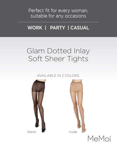 MeMoi Glam Dotted Inlay Soft Sheer Tights2