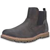 [デクト] ブーツ メンズ サイドゴアブーツ レインブーツ レインシューズ スノーブーツ サイドゴア 防水 防滑 雨 雪 冬 梅雨 長靴 ショート丈 (26.0cm, ダークブラウン)