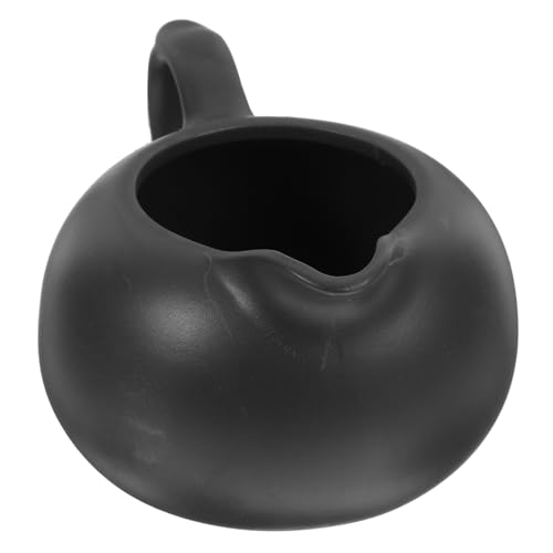 Garneck Ceramic Milk Jug Porcelain Pitcher Porcelain Tea Pitcher Sugar Pourer Tea Coffee Lovers Mini Tea Kettle Coffee Milk Pitcher Jug Milk Serving Pitcher Cream Syrup Black Ceramics