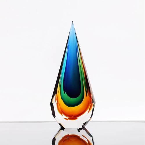 Yaoyuanhandmademuranoglassartdecorsculptureuniquehandcutcubepaperweightforhomedecor Urban Country Home Decor Yaoyuan handmade murano glass art decor sculpture unique hand cut cube paperweight for home decor urban country home decor