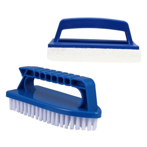 OFFSCH Handheld Pool Brush Set 2pcs Swimming Pool Brush for Tiles Gaps and Corners