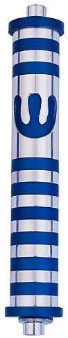 Baltinester Agayof Stripes and Shin Medium Mezuzah 2.5 x 15 cm - Purple