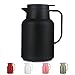 SHBRIFA Pichet Isotherme 1,5 Litre, Verseuse Isotherme avec Ampoule sous Vide en Verre à Double paroi, Idéal comme cafetière, théière ou Carafe à Eau, pour la Maison ou Le Bureau