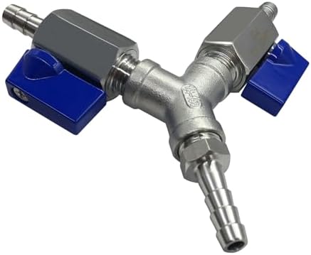 Beduan Stainless Steel 3/8" NPT Male To Hose Barb Mini Ball Valve - For Air, Water, Fuel