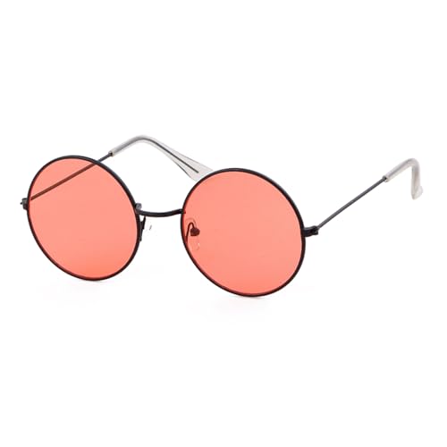 Retro Small Round Sunglasses Womens Men Circle Lennon Hippie Style Sun Glasses Gold Frame Red Shades Ocean color Sunnies3