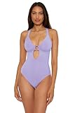 BECCA Marble Canyon - Women's One Piece Swimsuit, Adjustable, Bathing Suits for Women, Bellflower, Medium
