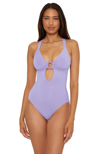 BECCA Marble Canyon - Women's One Piece Swimsuit, Adjustable, Bathing Suits for Women, Bellflower, Medium