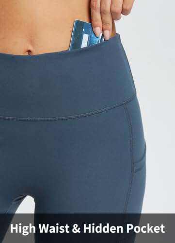 Image of baleaf Women's High Waist Biker Shorts with 3 Pockets