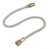 Flexibler Gasschlauch für Propan für Kamin, 61 cm mit zwei Messinganschlüssen