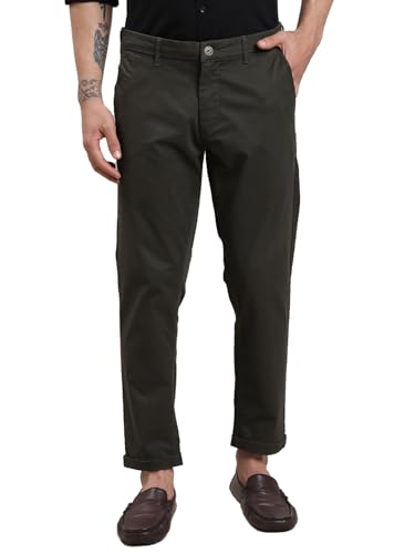 Pantalon décontracté Turtle en coton premium stretch vert olive