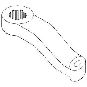 Compatible with Ford New Holland Tractor Steering Arm LH Part No: A-D2NN3131B, C9NN3131A, 86531370