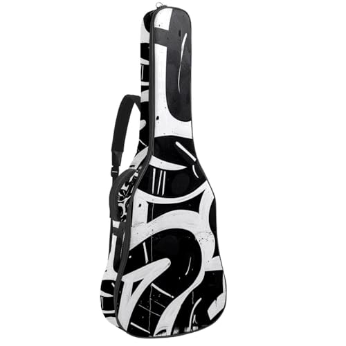 Sac guitare acoustique 104,1 cm au design élégant graffiti
