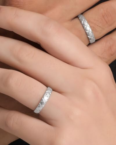 Image of Clara 925 Sterling Silver Adjustable Couple Ring for Men & Women