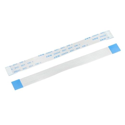 Generic Flexible Flat Cable Extension Ribbon Cables 8 Pins 1.0mm Pitch 100mm for 3D Printer, DIY, Camera, Screen and DVD Player Connector A Type Pack of 20