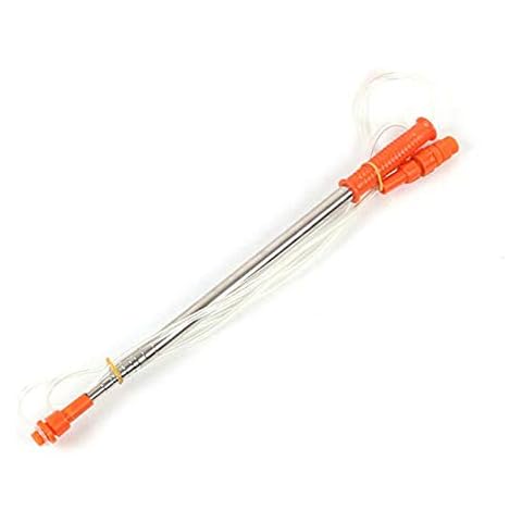 UxradG 2.4m Pesticides Lance Extension Bar Telescopic High Pressure Spray Rod Irrigation Lawn Durable Agriculture Tool Accessories Garden Sprayer Accessories(Silver and Orange) Cover