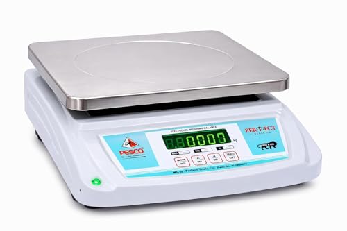 Image of Gripit Digital Weighing Scale 35kg x 1g Accuracy with 10x12 Inch Stainless Steel Pan | Heavy Duty Weight Machine for Shop, Kitchen & Commercial Use | Fast & Accurate Gram Weighing Machine