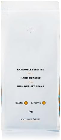 Java Caffè Nicaragua Decaf Ground Coffee 1kg, 100% Arabica Full Medium Roast, Hand Roasted In The UK For Cafetieres & Filters