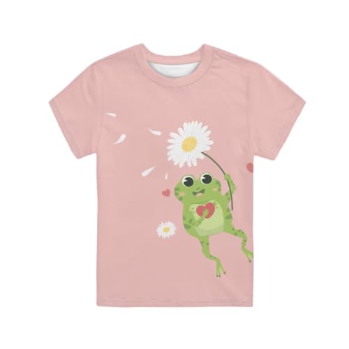 Image of Novelty 3D Graphic T Shirts for Kids Crew Neck Funny Animal Print Short Sleeve Girls Tshirts 3-16 Years
