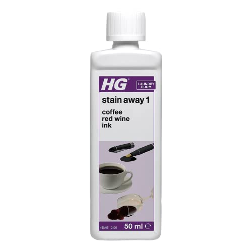 HG Stain Away 1, Removes Coffee, Red Wine & Ink, Erases Stubborn Marks & Hot Drink Stains From Clothes & Fabric Accessories, Textile Safe – 50ml (420005106)