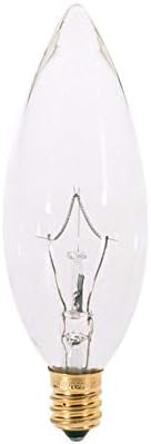 Satco S3282 120V Candelabra Base 25-Watt B9.5 Light Bulb, Clear image 3