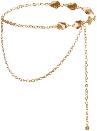 GRACE KARIN Chain Belts for Women Adjustable Metal Waist Belly Chains Belt for Dresses Jeans Pants GRACE KARIN Chain Belts for Women Adjustable Metal Waist Belly Chains Belt for Dresses Jeans Pants