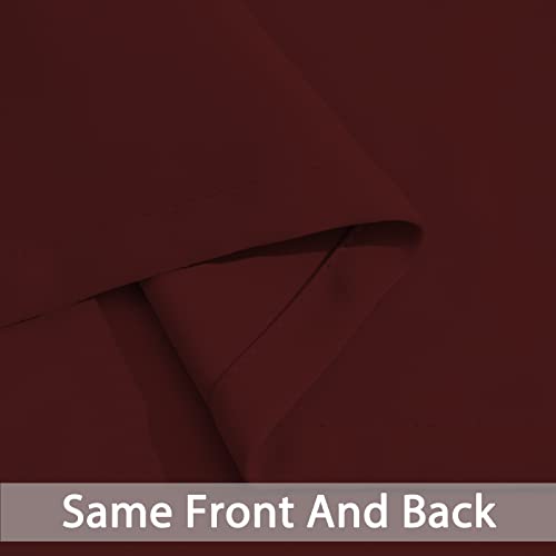 Yakamok Blackout Curtains Room Darkening Thermal Insulated Window Panels,Solid Grommet Top Drapes for Bedroom/Living Room(62Wx84L, Burgundy Red, 2 Panels)