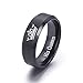LAVUMO King and Queen Rings for Couples - 2pcs His Hers Stainless Steel Matching Ring Sets for Him and Her - Promise Engagement Wedding Band Black Comfort Fit