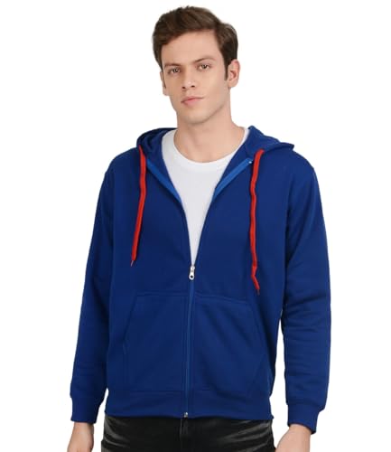 Image of Scott International Men's Solid Cotton Hoodies for Men, Trendy and Comfortable Sweatshirts for Men, Stylish Winter Wear with Hood and Pockets, Fashionable Hooded Sweatshirts