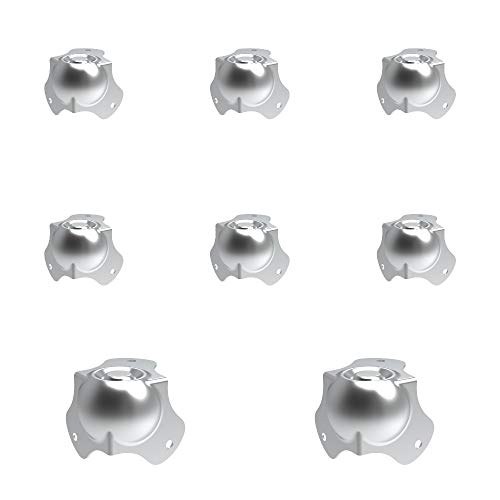 Image of Penn Elcom Flight Case Large Ball Corner (Set of 8) Bottom /Female /Leg | Zinc Finish | DJ /Audio /Sound Box (5.78 * 5.78 * 5.78 cm) Round Angle Edge | Case Protection with 3 Holes | Easy to Fit