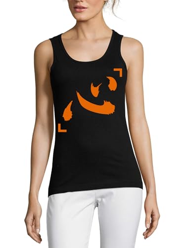 Camiseta sin mangas de algodón mujer Atspauda Anime 55 negra