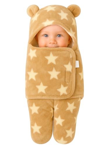 Image of BRANDONN Baby Blanket Newborn Gift Pack of Swaddle Wrapper, 0-9 Months, Length 68 cm x Width 68 cm