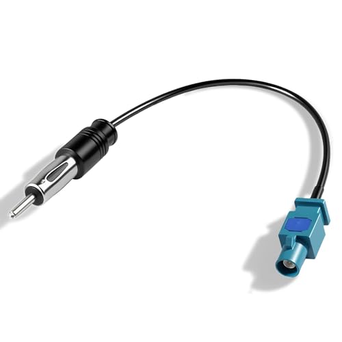 Bingfu Adaptateur Antenne Autoradio Connecteur Raccord Radio Voiture Câble de Fakra Z Fiche à DIN Fiche 15cm Compatible avec Volkswagen VW BMW Fiat Renault Peugeot...