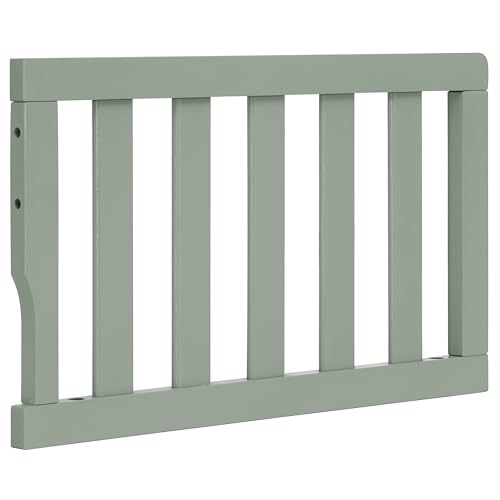 Image of Dream On Me Toddler Guard Rail for Convertible Crib, Solid Wood Bed Rail for Toddler Bed Conversion, Meadow Green