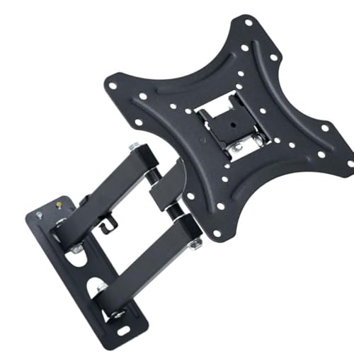 MALUGOGO Soporte de pared giratorio ajustable de 23 a 42 pulgadas para televisor LCD negro resistente con nivel de burbuja para uso doméstico