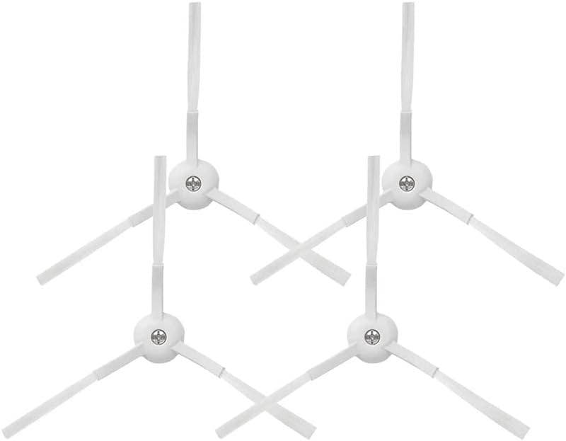 CRNVR 4 piezas de cepillos laterales+4 tornillos de repuesto compatibles con XIAOMI MIJIA G1 MJSTG1 Mi Robot Aspirador-mopa Essential Xaomi Xiomi