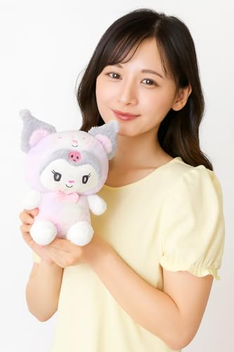 Image of Kurumi Melody Plush Toy with Bow 30 cm Stuffed Doll Soft Toys for Kids Girls and Boys Anime Girl Plush Dolls Ideal Gift for Girls and Boys (Pink,White,Black)