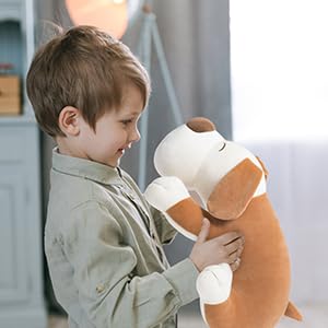 Image of Niuniu Daddy 1.9LB 15in Weighted Stuffed Animals, Puppy Dog Sensory Plush