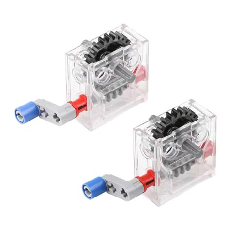 Image of SEEMEY 5 Sets Technic Parts Assembly Gearbox Compatible with Part 6588 | Variable Speed, Steering Device, Trans-Clear